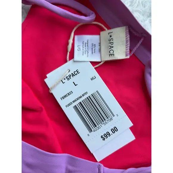 🥶 LSpace Purple and Red Fused Mackena Bitsy Bikini Bottoms Size Large - Picture 12 of 12